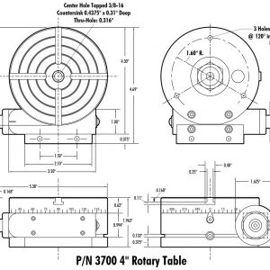 3700 Manual Rotary Table